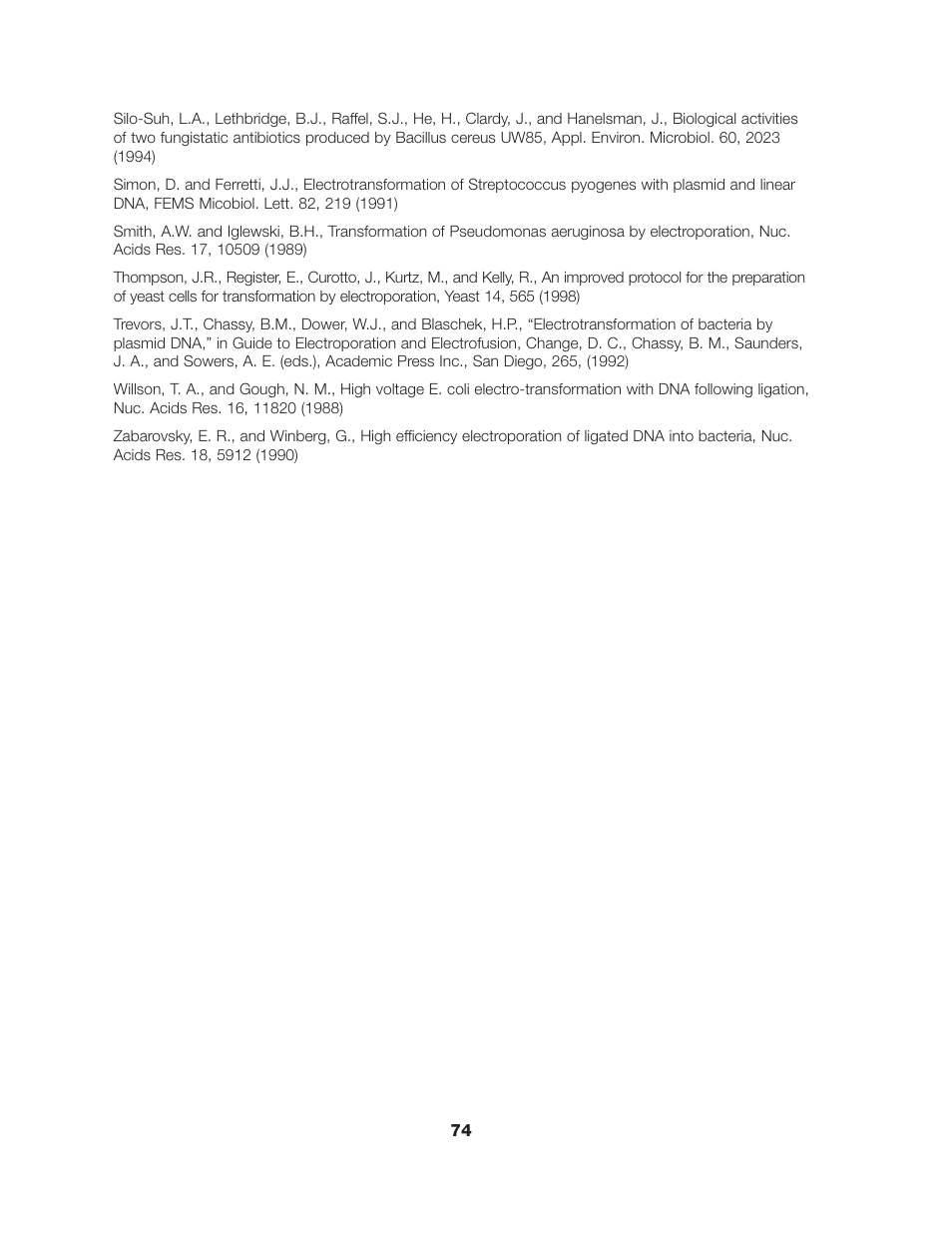 Bio-Rad Gene Pulser Xcell™ Electroporation Systems User Manual | Page 80 / 83