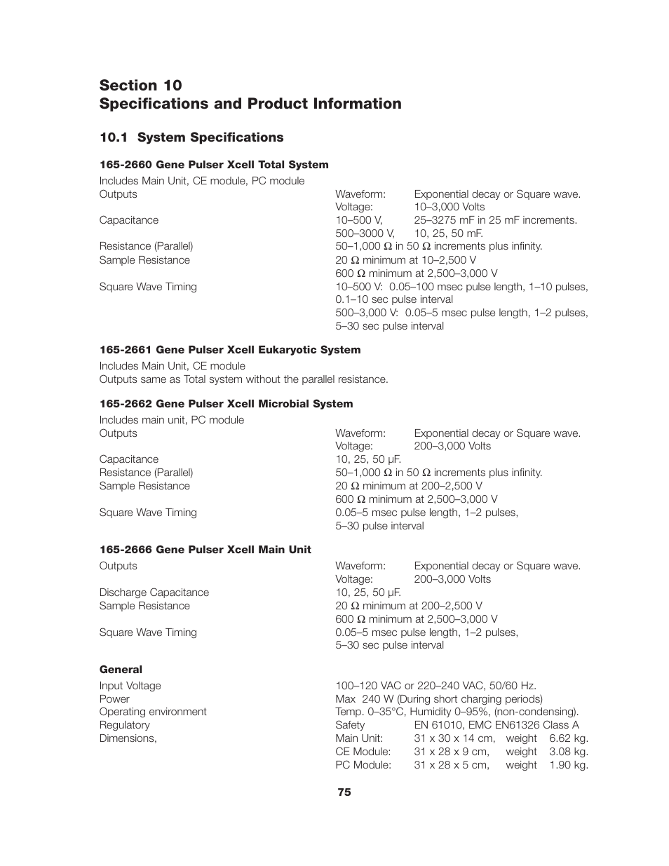 Bio-Rad Gene Pulser Xcell™ Electroporation Systems User Manual | Page 81 / 83