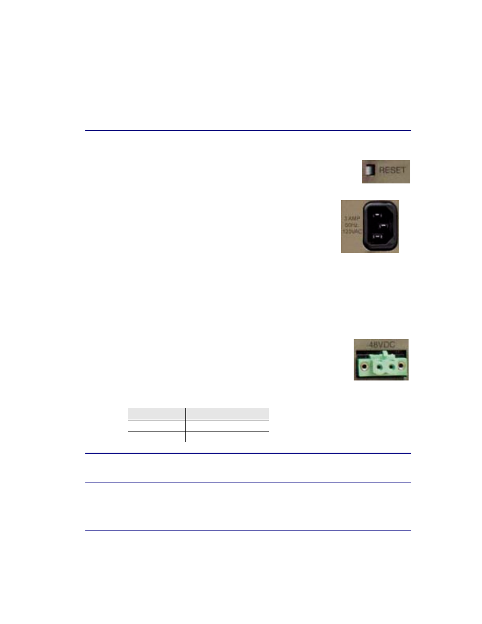 Power reset, Power connections | Black Box COMPACT T1 User Manual | Page 17 / 42