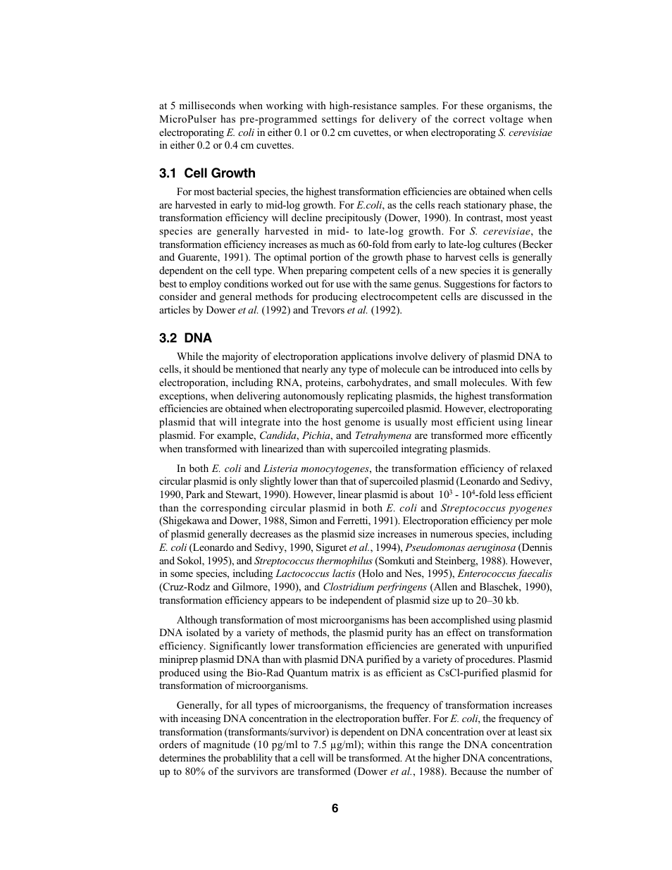 Bio-Rad MicroPulser™ Electroporator User Manual | Page 10 / 31