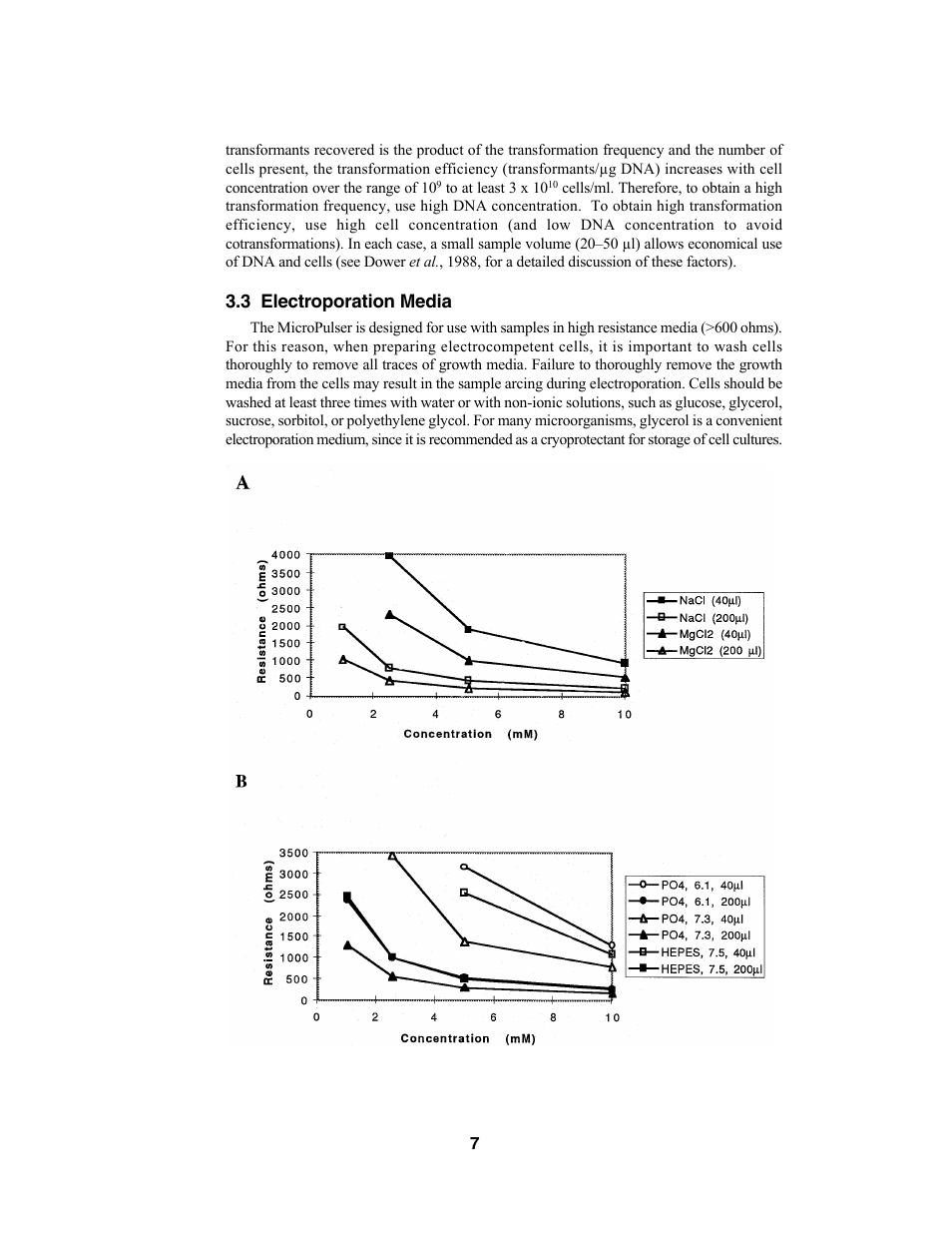 3 electroporation media | Bio-Rad MicroPulser™ Electroporator User Manual | Page 11 / 31
