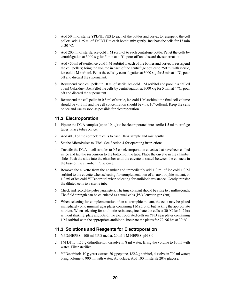 Bio-Rad MicroPulser™ Electroporator User Manual | Page 24 / 31