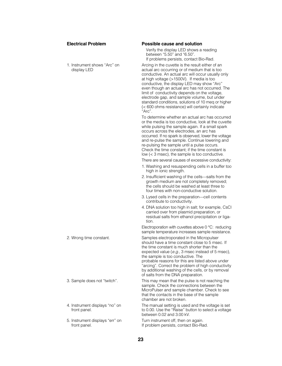 Bio-Rad MicroPulser™ Electroporator User Manual | Page 27 / 31