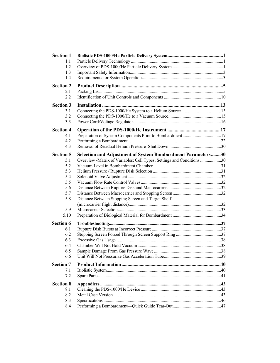 Bio-Rad PDS-1000 / He™ and Hepta™ Systems User Manual | Page 3 / 51