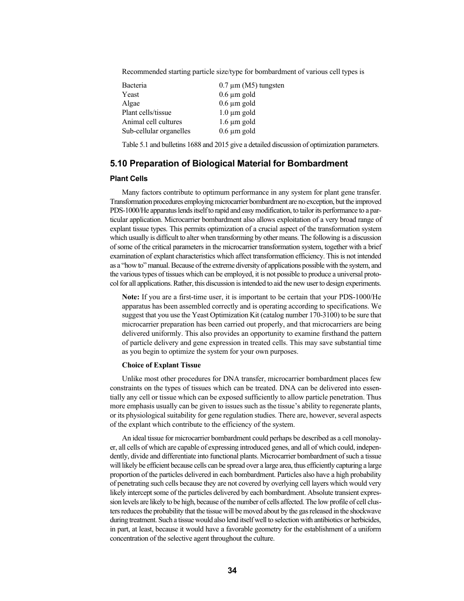 Bio-Rad PDS-1000 / He™ and Hepta™ Systems User Manual | Page 37 / 51
