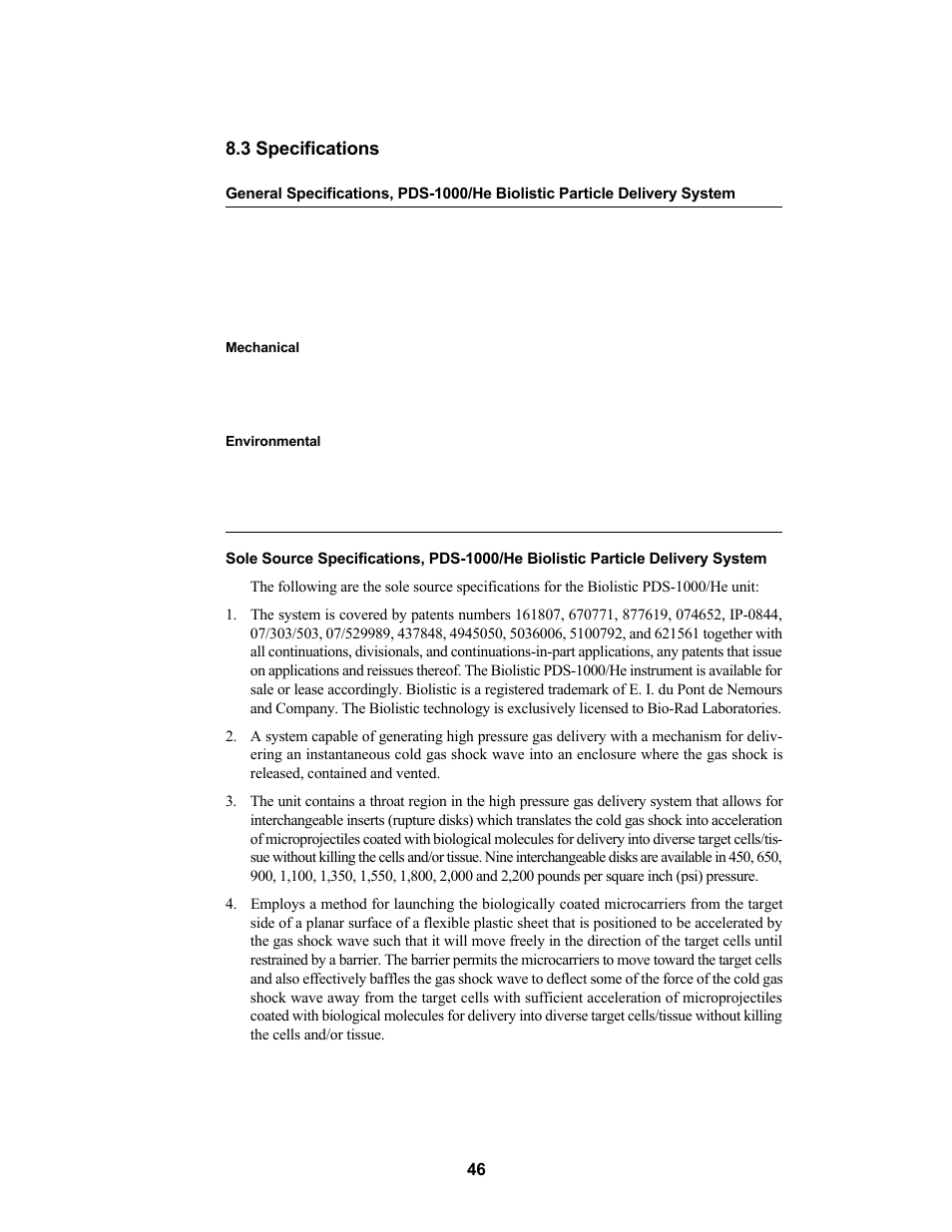 Bio-Rad PDS-1000 / He™ and Hepta™ Systems User Manual | Page 49 / 51