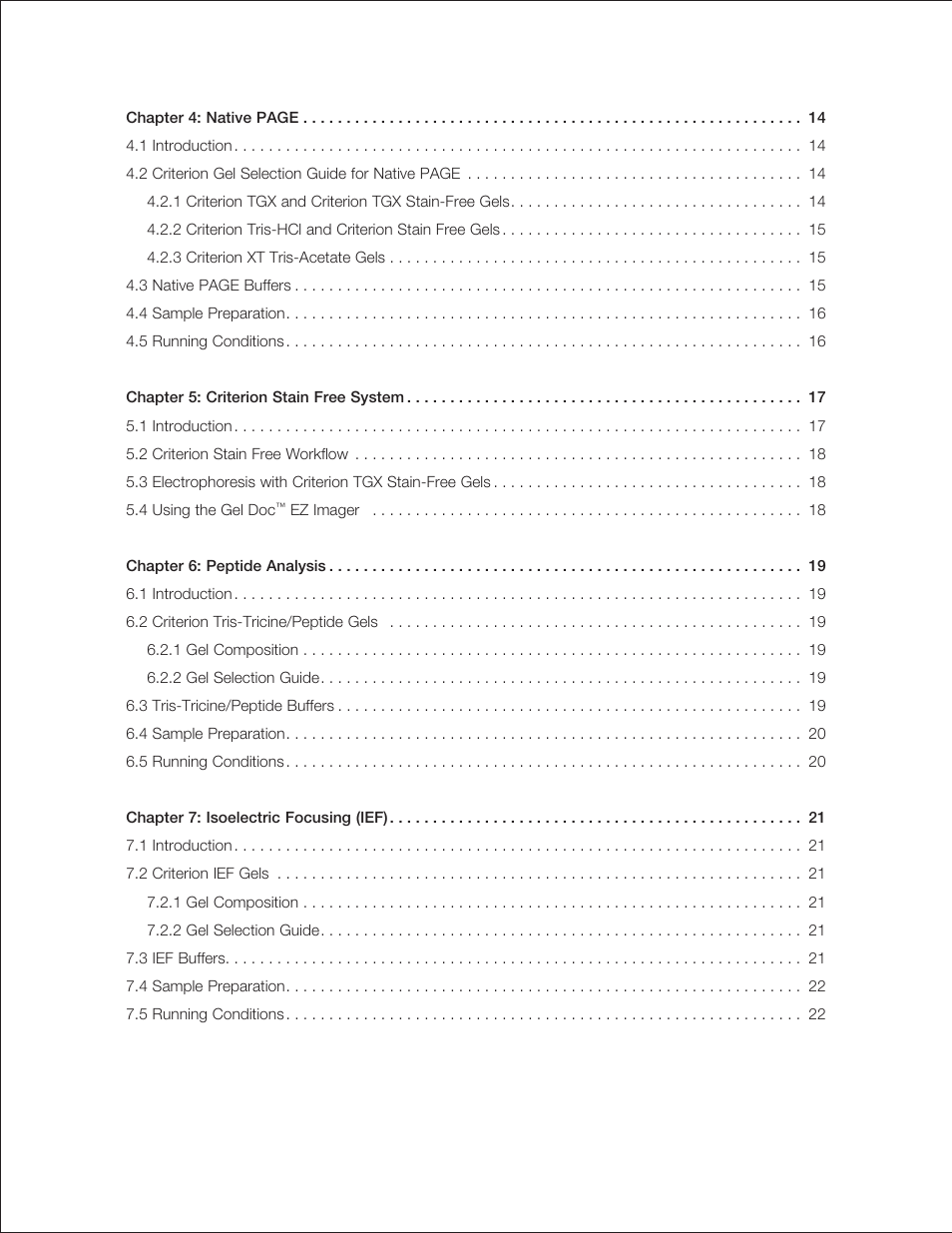 Bio-Rad Criterion™ TBE-Urea Precast Gels User Manual | Page 4 / 60