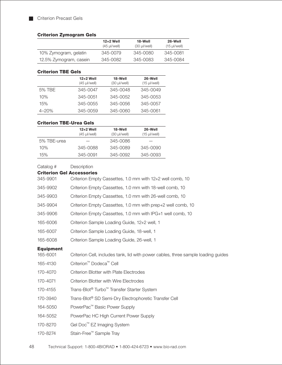 Bio-Rad Criterion™ TBE-Urea Precast Gels User Manual | Page 54 / 60