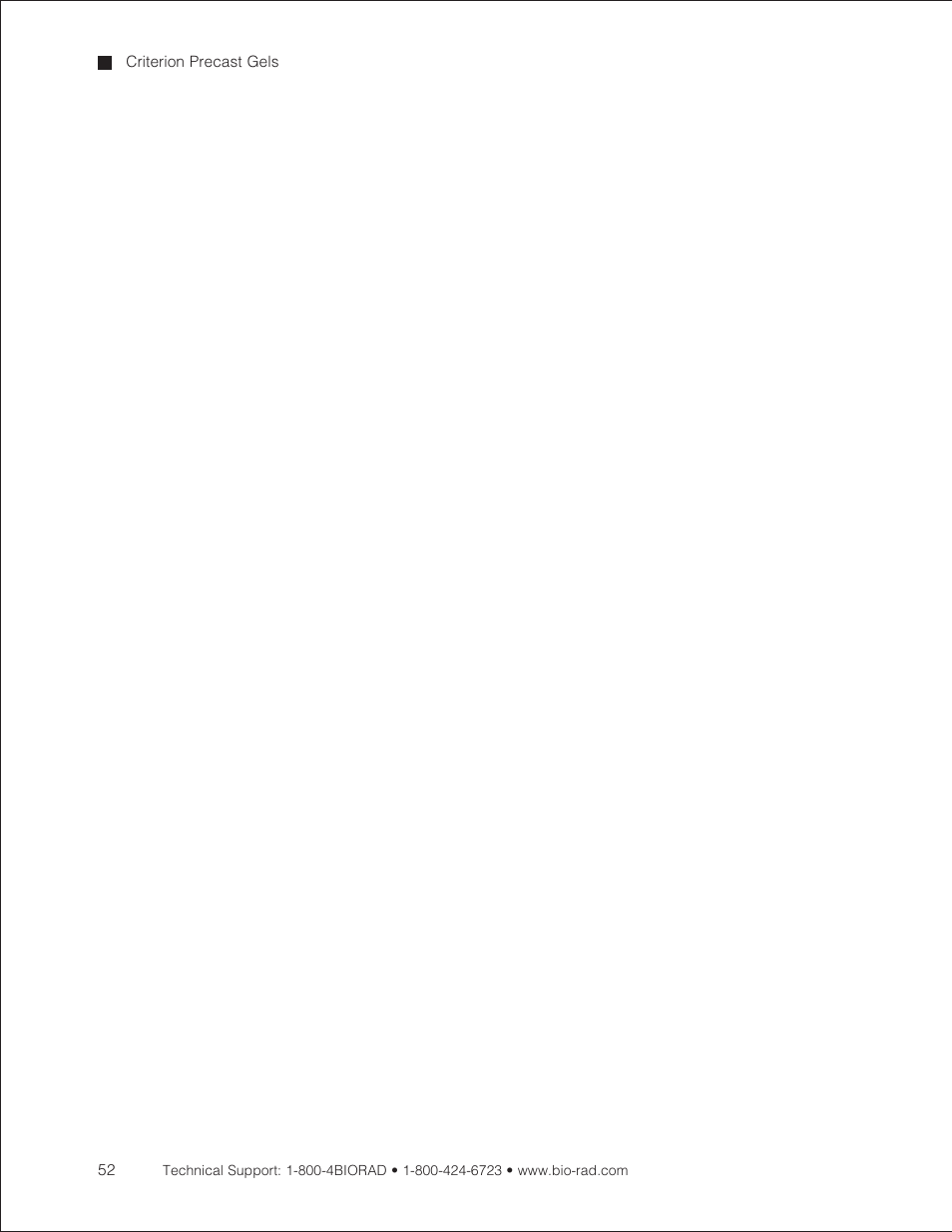 Bio-Rad Criterion™ TBE-Urea Precast Gels User Manual | Page 58 / 60