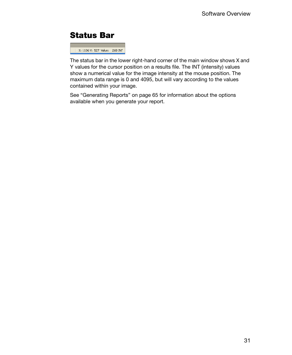 Status bar | Bio-Rad Gel Doc™ EZ System User Manual | Page 45 / 96