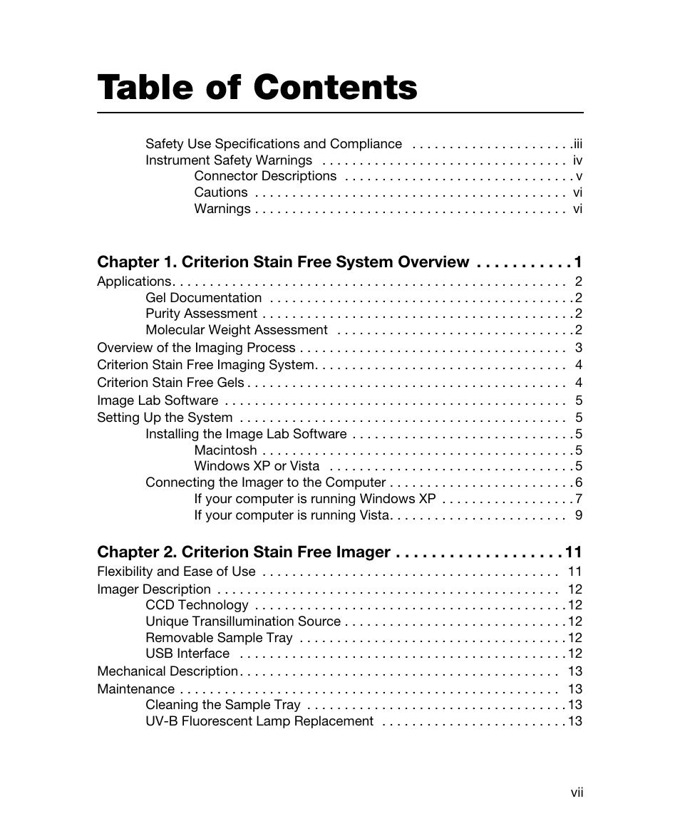 Bio-Rad Gel Doc™ EZ System User Manual | Page 9 / 96