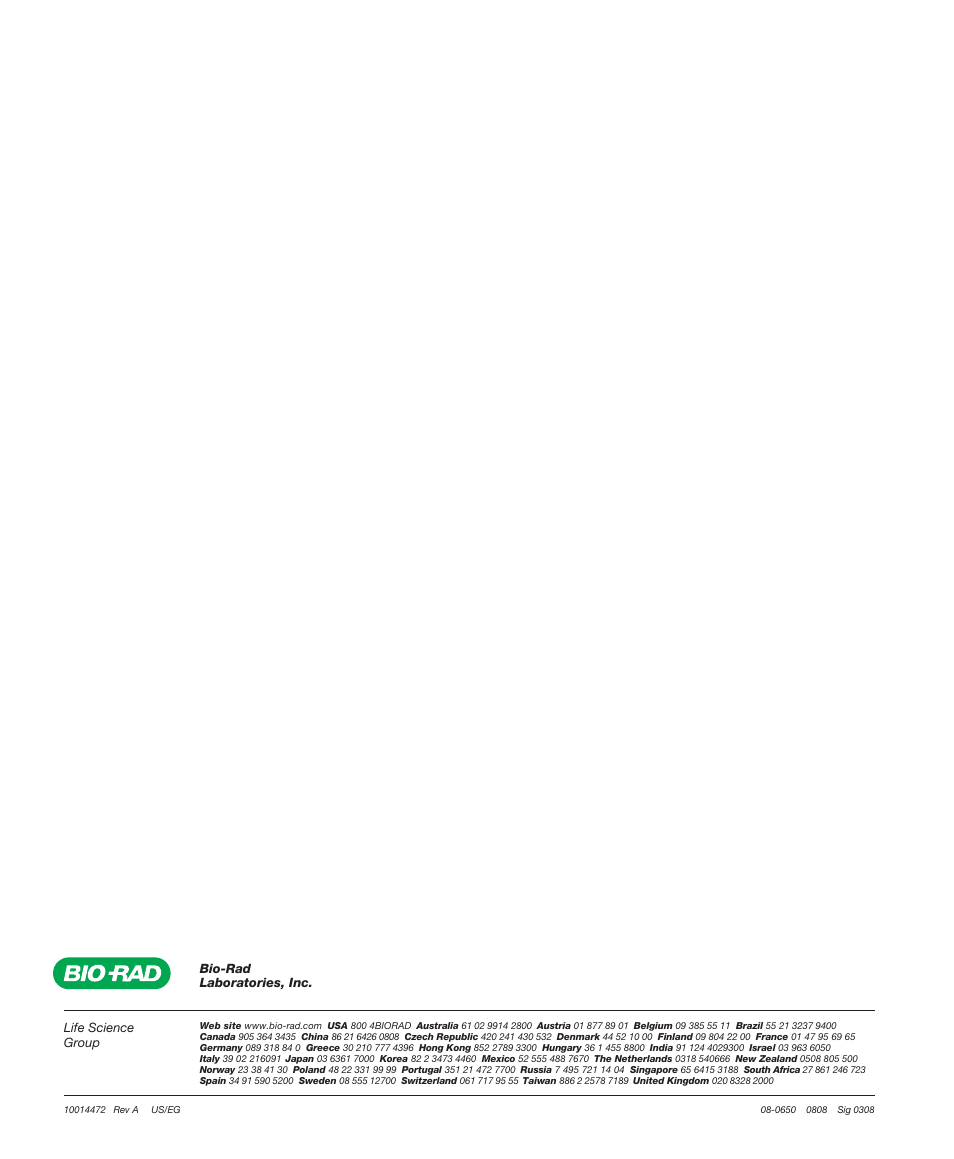 Bio-Rad Gel Doc™ EZ System User Manual | Page 96 / 96