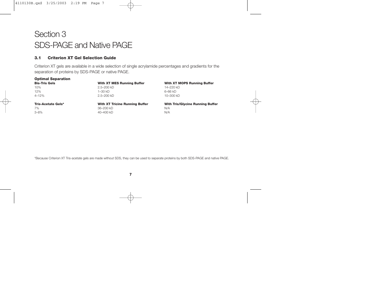 Bio-Rad Criterion™ XT Tris-Acetate Precast Gels User Manual | Page 10 / 26
