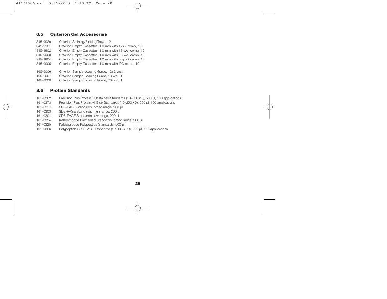 Bio-Rad Criterion™ XT Tris-Acetate Precast Gels User Manual | Page 23 / 26