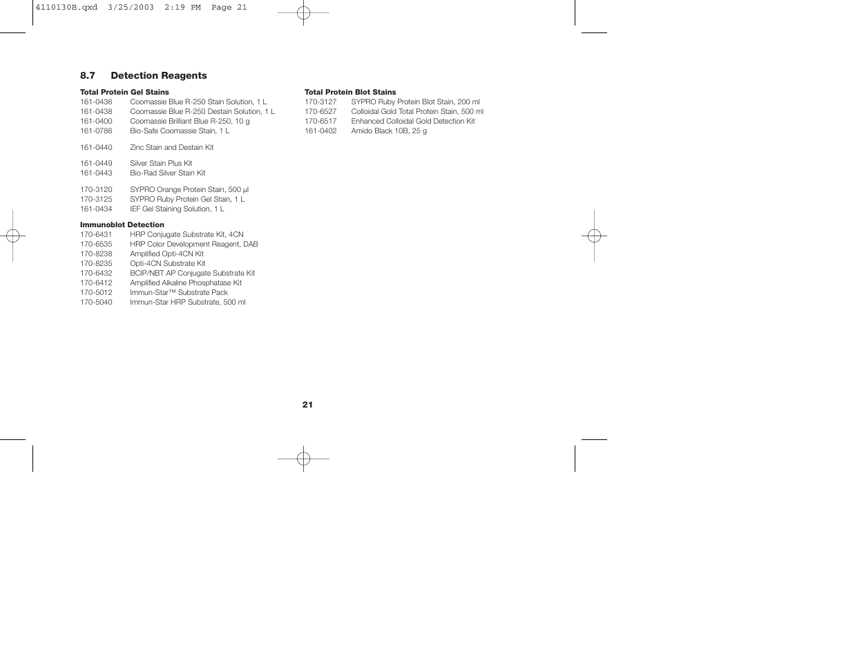 Bio-Rad Criterion™ XT Tris-Acetate Precast Gels User Manual | Page 24 / 26