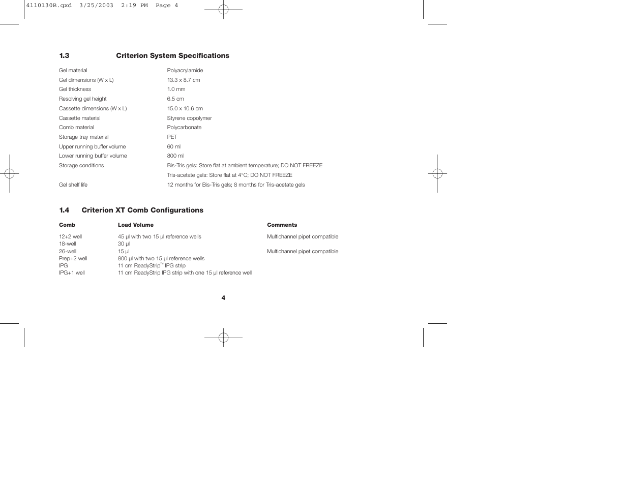 Bio-Rad Criterion™ XT Tris-Acetate Precast Gels User Manual | Page 7 / 26