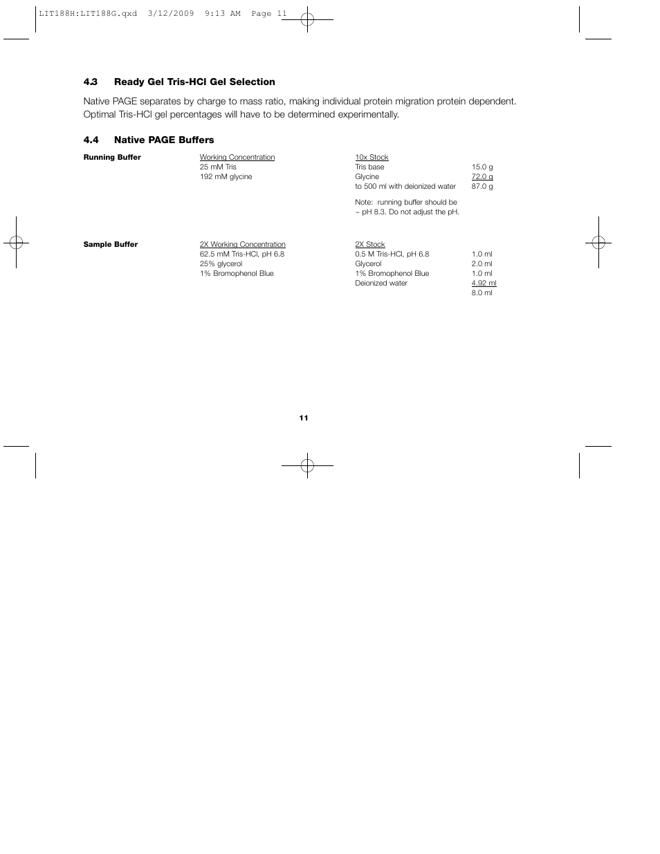 Bio-Rad Ready Gel Precast Gels for 2-D Electrophoresis User Manual | Page 16 / 46