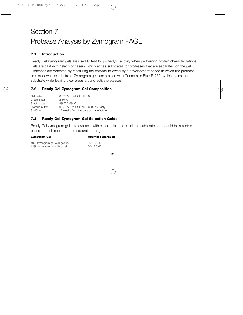 Bio-Rad Ready Gel Precast Gels for 2-D Electrophoresis User Manual | Page 22 / 46