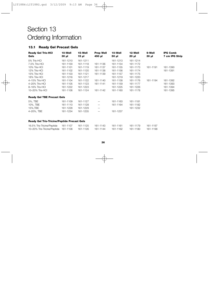 1 ready gel precast gels | Bio-Rad Ready Gel Precast Gels for 2-D Electrophoresis User Manual | Page 41 / 46