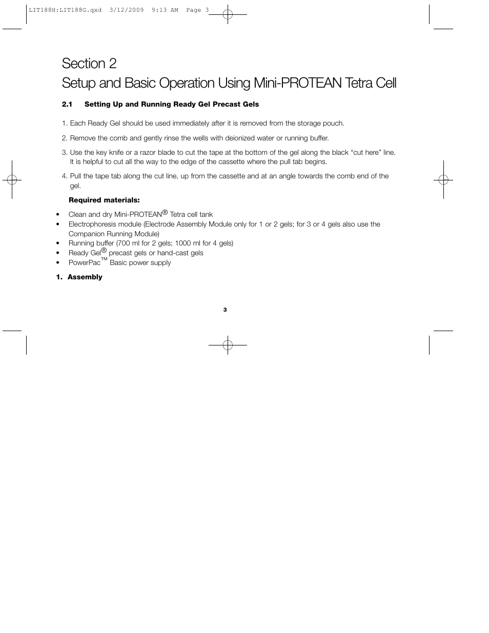 Bio-Rad Ready Gel Precast Gels for 2-D Electrophoresis User Manual | Page 8 / 46