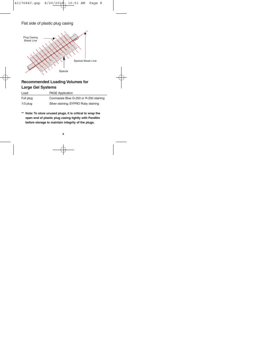 Bio-Rad Precision Plus Protein™ Standard Plugs User Manual | Page 8 / 16