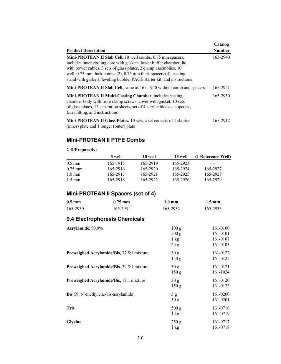 Bio-Rad PROTEAN® Plus Hinged Spacer Plates and Combs User Manual | Page 19 / 21