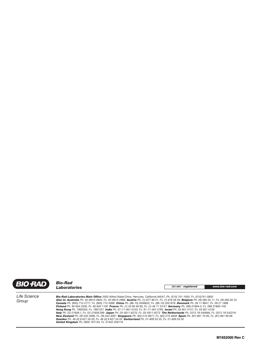 Bio-Rad PROTEAN® Plus Hinged Spacer Plates and Combs User Manual | Page 21 / 21
