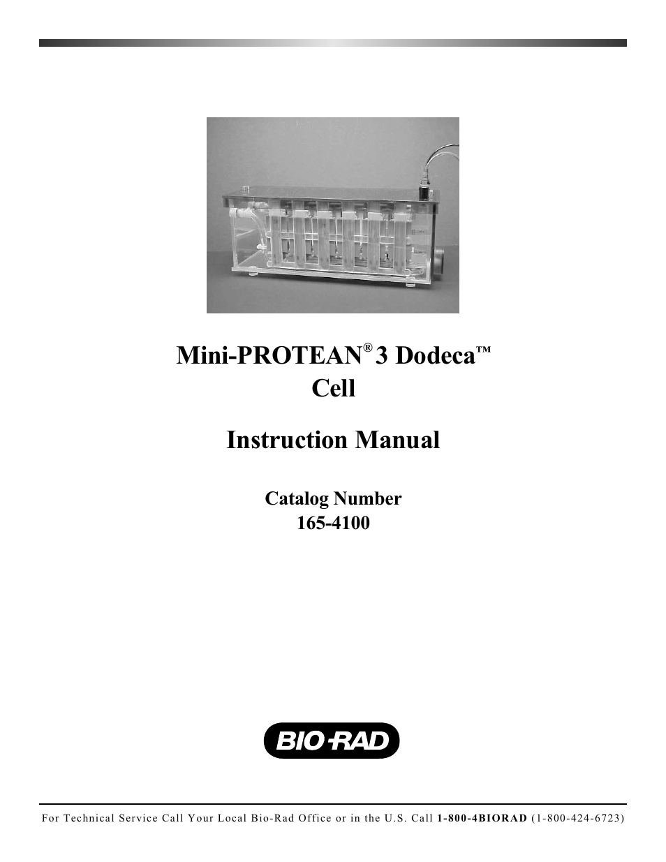 Bio-Rad Mini-PROTEAN® 3 Dodeca™ Cell User Manual | 14 pages