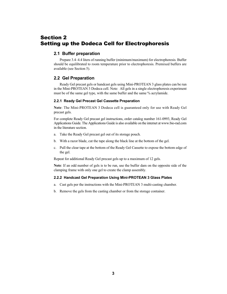 Bio-Rad Mini-PROTEAN® 3 Dodeca™ Cell User Manual | Page 5 / 14