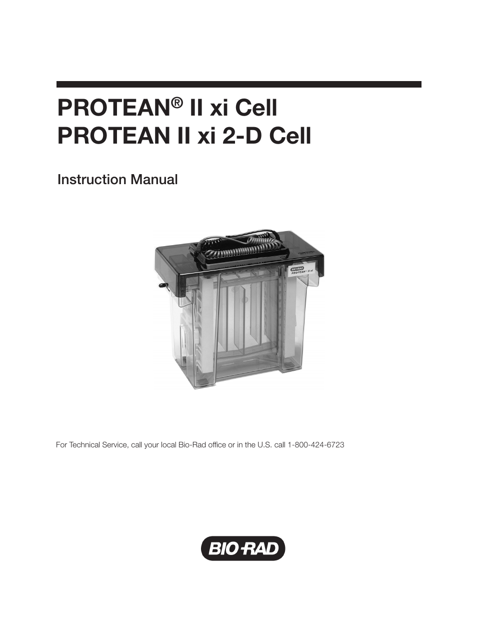 Bio-Rad PROTEAN II XL Cell User Manual | 52 pages