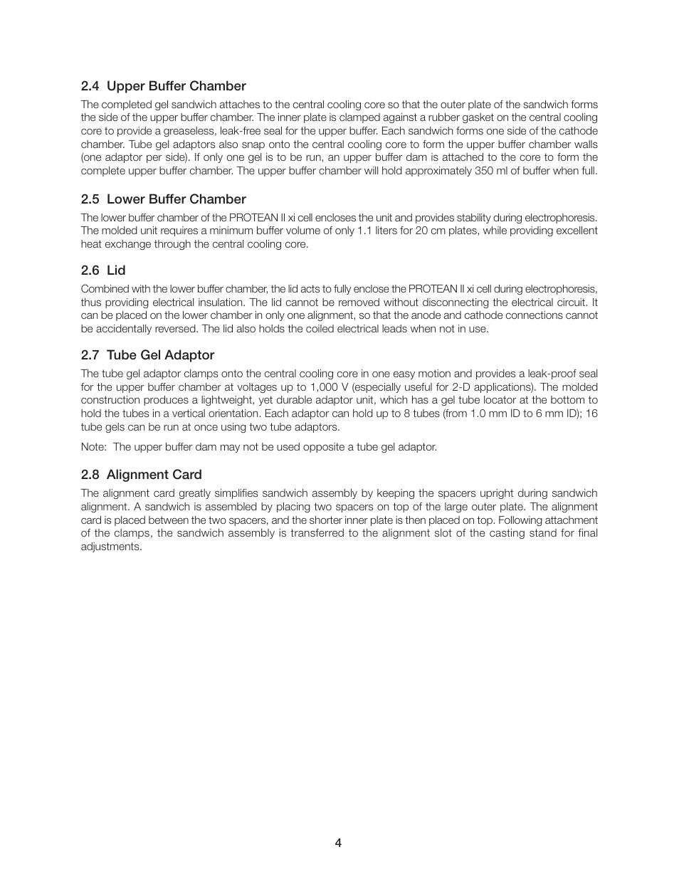 Bio-Rad PROTEAN II XL Cell User Manual | Page 10 / 52