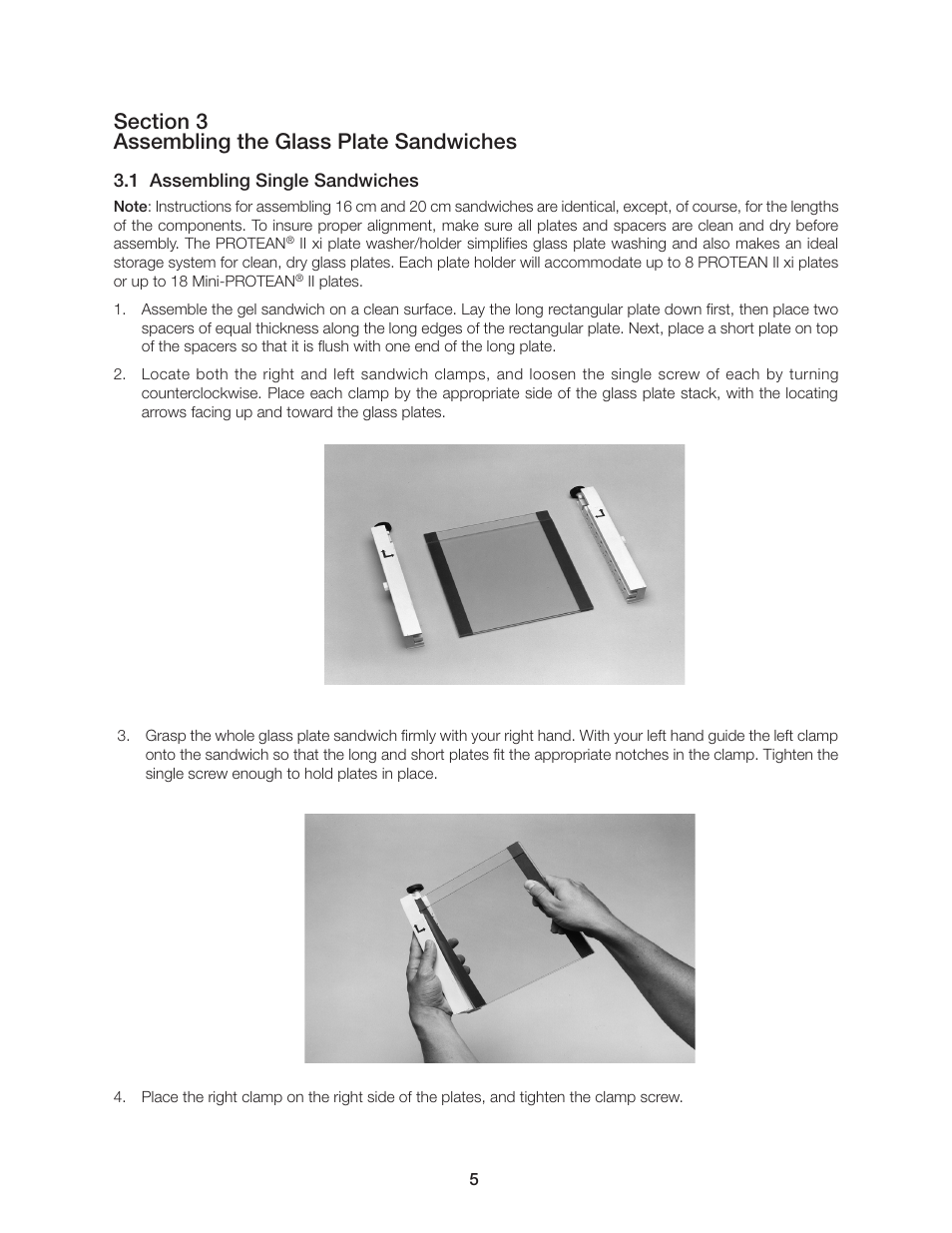 Bio-Rad PROTEAN II XL Cell User Manual | Page 11 / 52