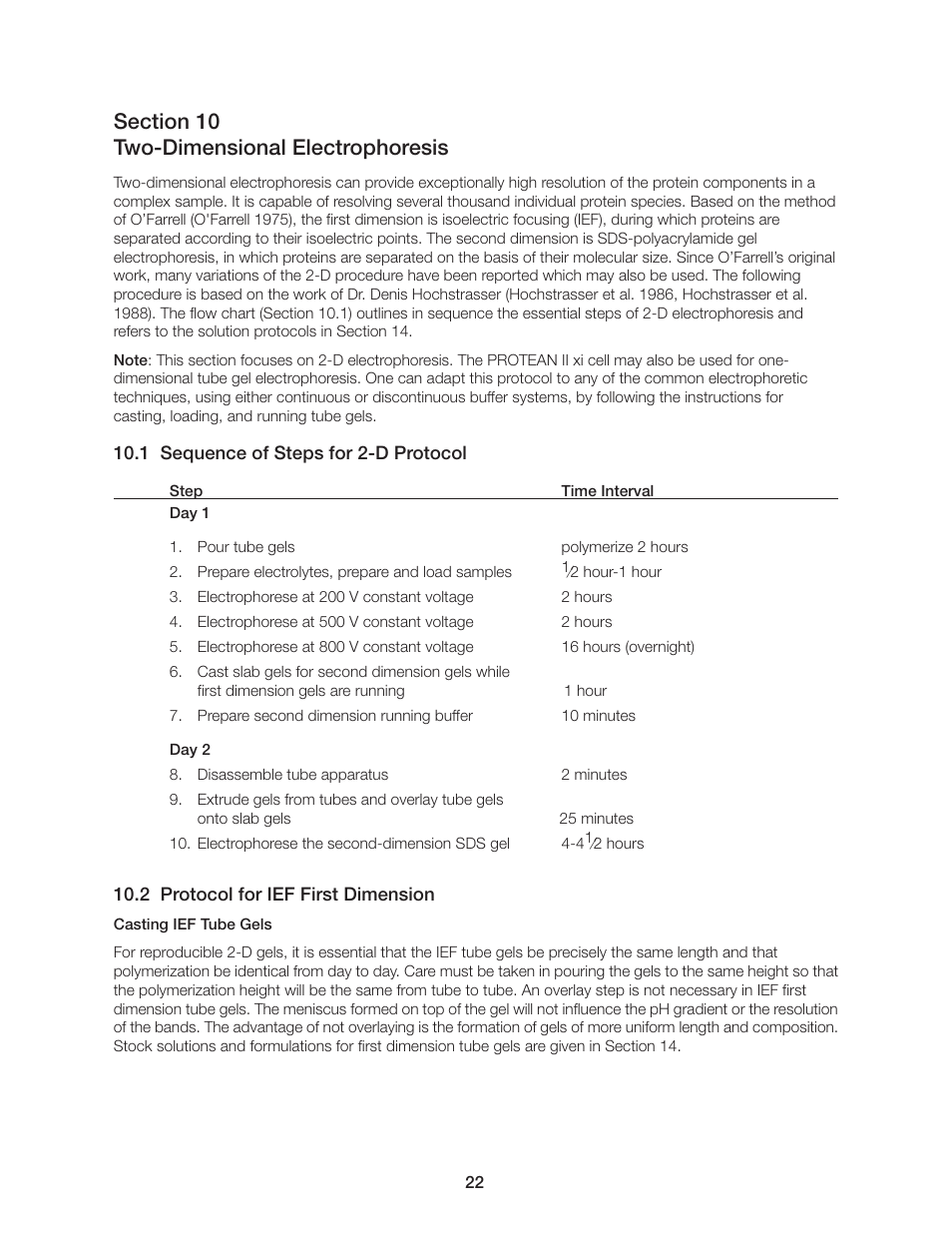 Bio-Rad PROTEAN II XL Cell User Manual | Page 28 / 52