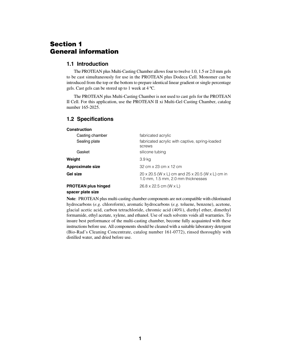 Bio-Rad PROTEAN Plus Multi-Casting Chamber User Manual | Page 3 / 13