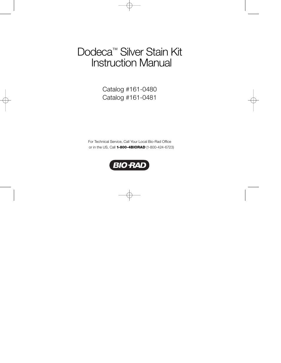 Bio-Rad Silver Stains User Manual | 16 pages