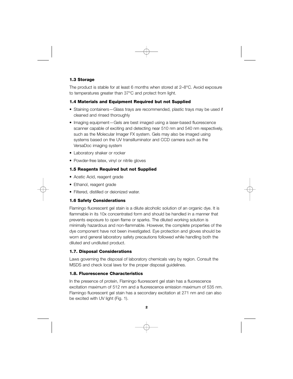 Bio-Rad Fluorescent Protein Stains User Manual | Page 4 / 15