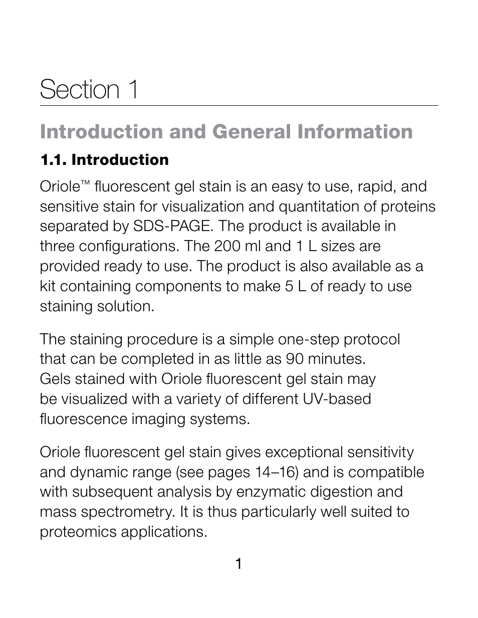 Introduction and general information | Bio-Rad 2-D Electrophoresis Workflow User Manual | Page 5 / 27