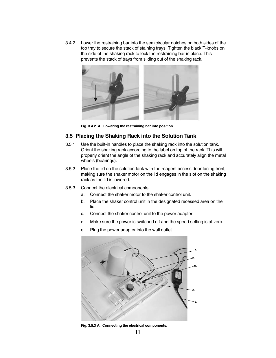 5 placing the shaking rack into the solution tank | Bio-Rad High-Throughput Dodeca™ Gel Stainers User Manual | Page 14 / 26