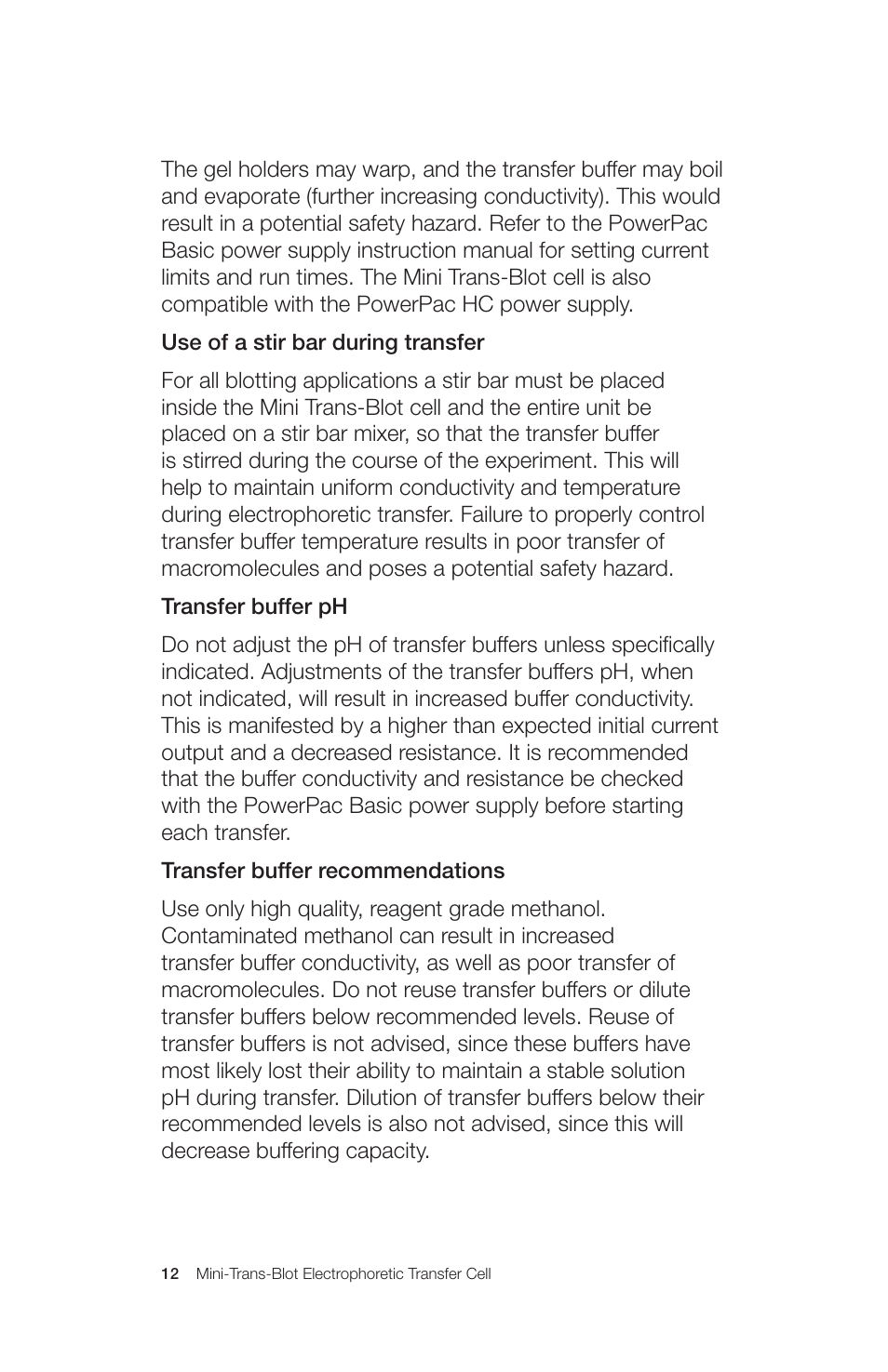 Bio-Rad Mini Trans-Blot® Cell User Manual | Page 18 / 40