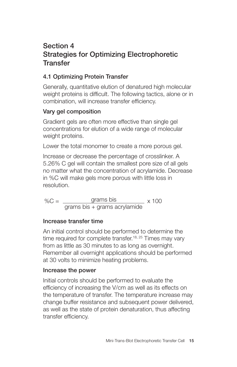 Bio-Rad Mini Trans-Blot® Cell User Manual | Page 21 / 40