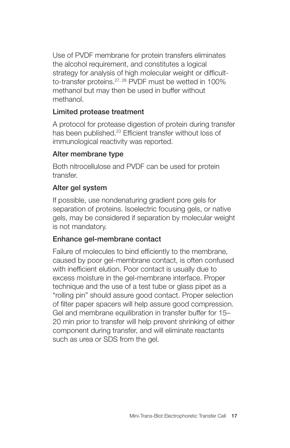 Bio-Rad Mini Trans-Blot® Cell User Manual | Page 23 / 40