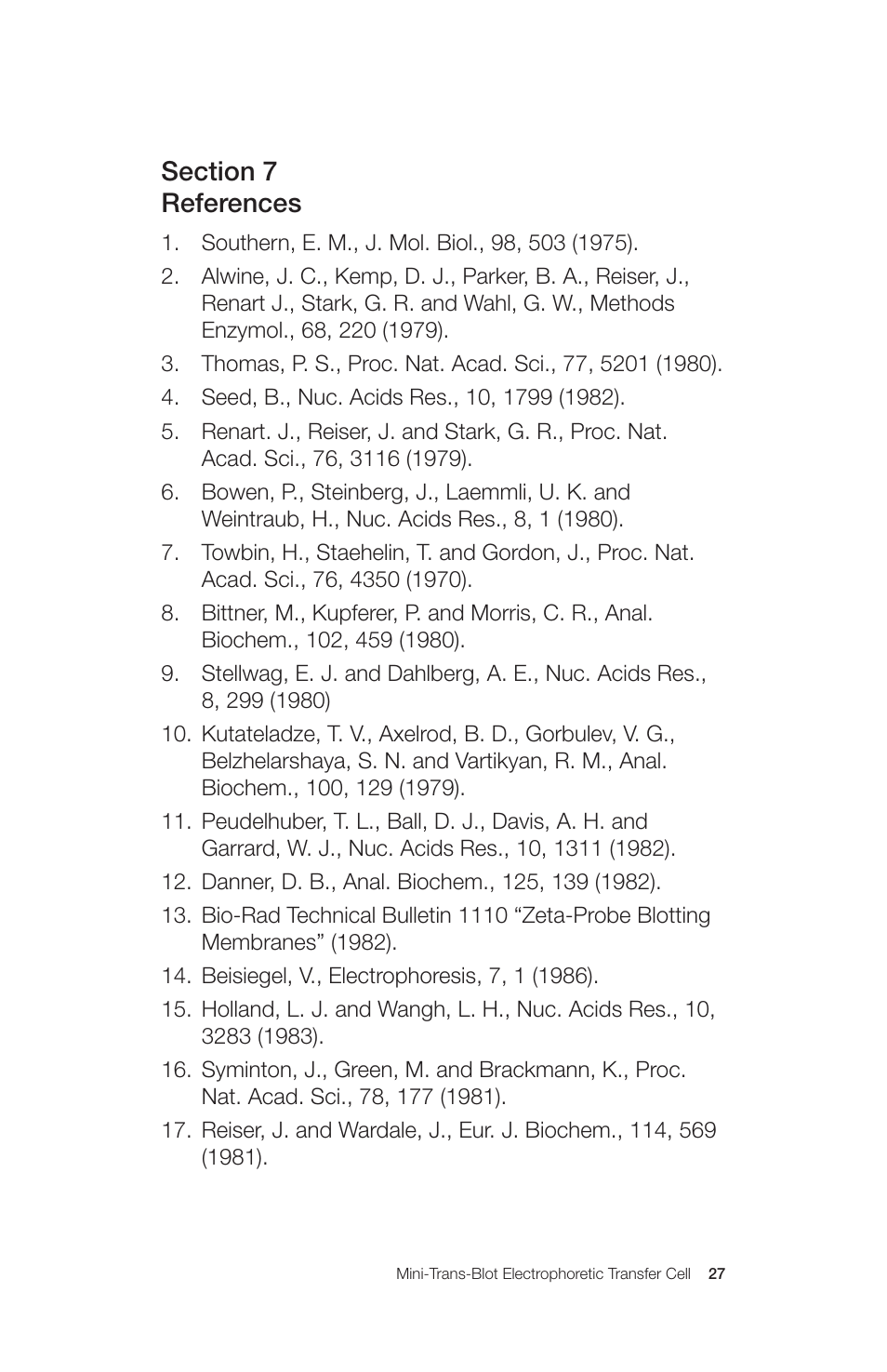 Bio-Rad Mini Trans-Blot® Cell User Manual | Page 33 / 40