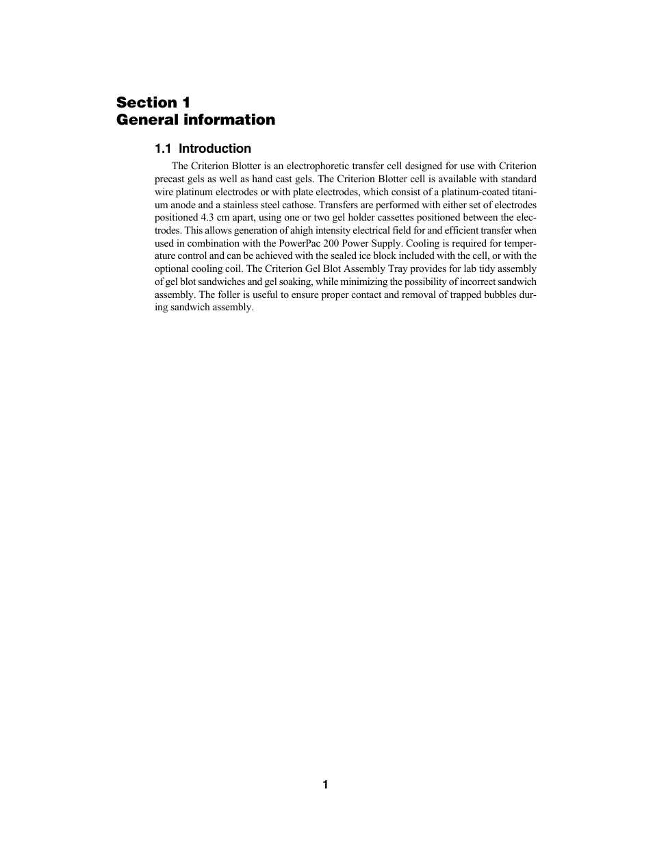 Bio-Rad Criterion™ Blotter User Manual | Page 3 / 22