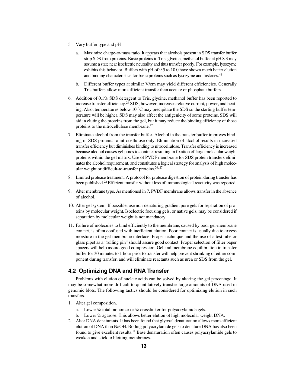 2 optimizing dna and rna transfer | Bio-Rad Trans-Blot® Cell User Manual | Page 16 / 27