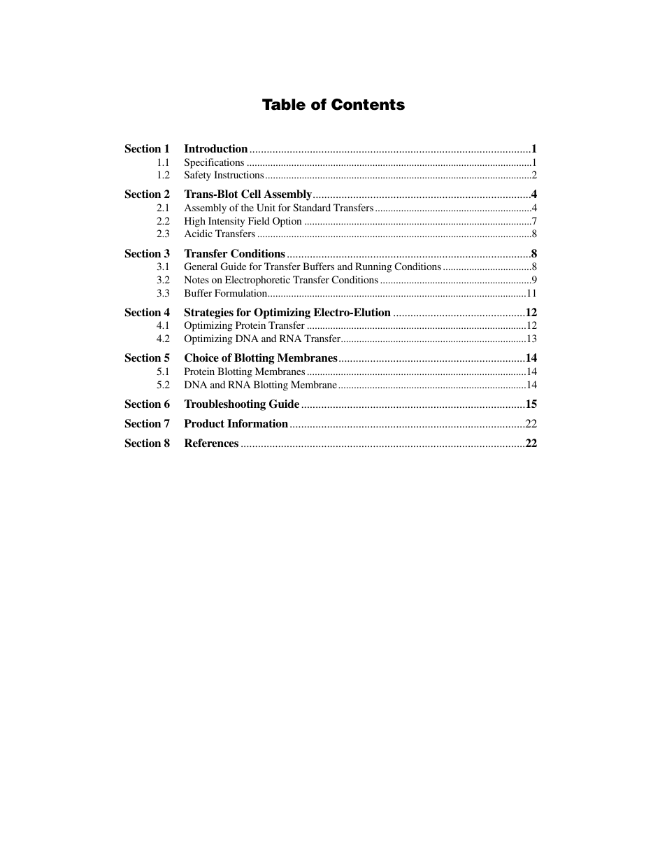 Bio-Rad Trans-Blot® Cell User Manual | Page 3 / 27