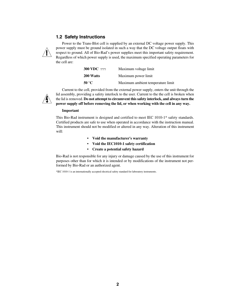 Bio-Rad Trans-Blot® Cell User Manual | Page 5 / 27