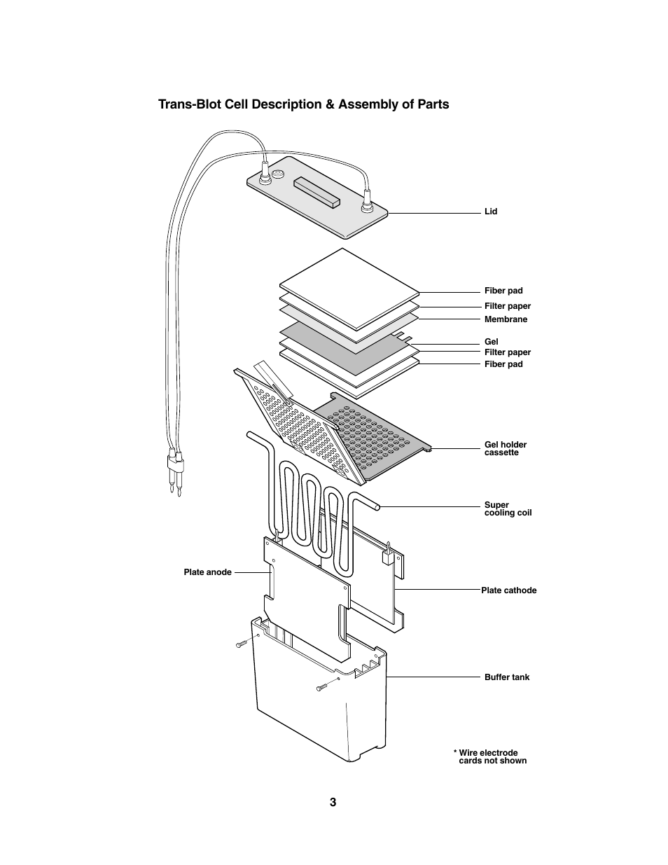 Trans-blot cell description & assembly of parts | Bio-Rad Trans-Blot® Cell User Manual | Page 6 / 27