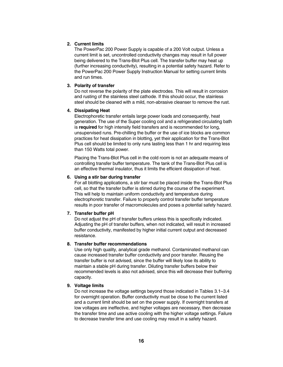 Bio-Rad Trans-Blot® Plus Cell User Manual | Page 18 / 34