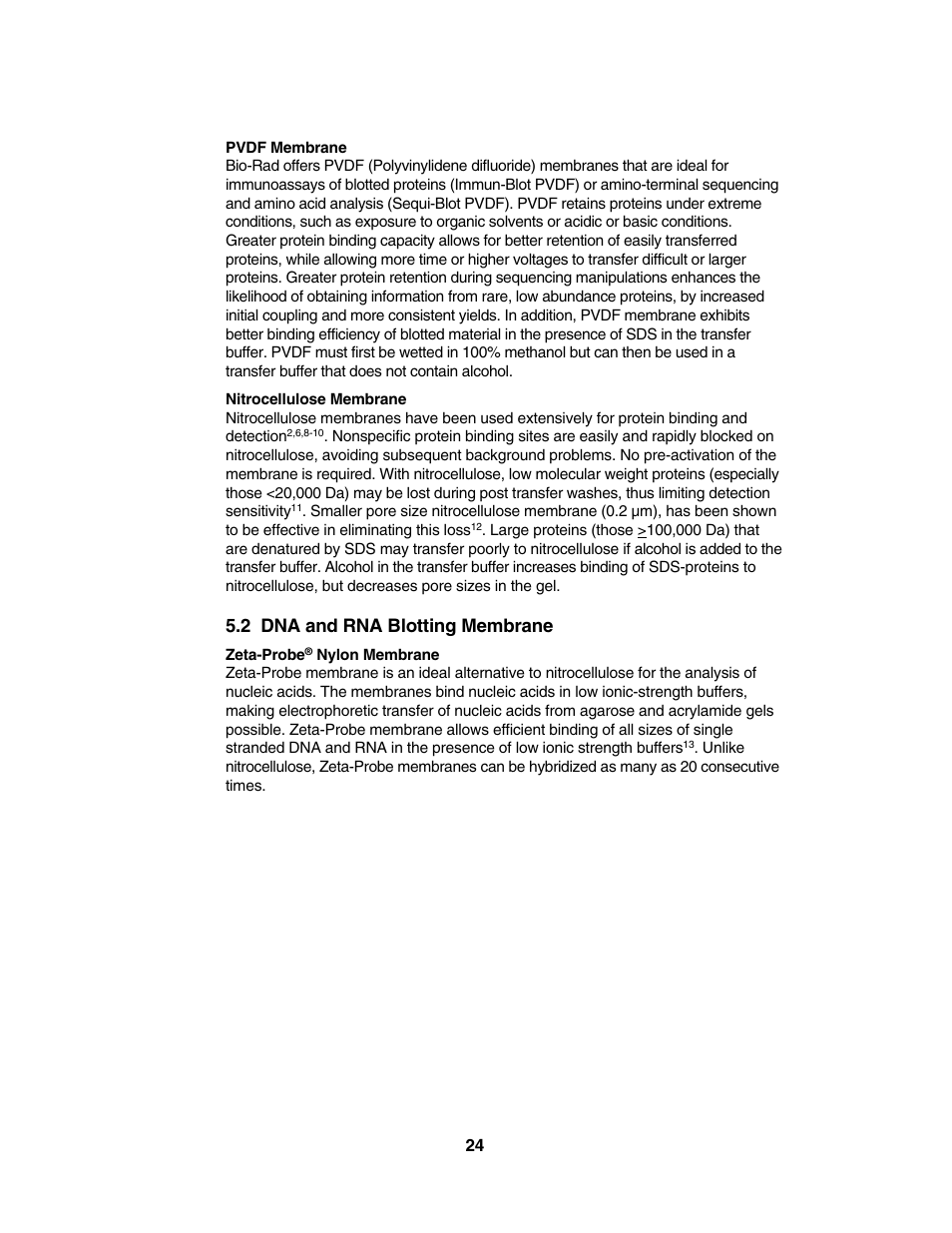 2 dna and rna blotting membrane | Bio-Rad Trans-Blot® Plus Cell User Manual | Page 26 / 34