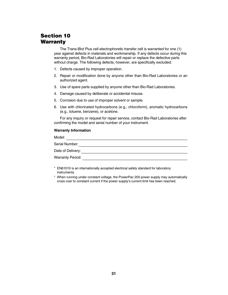 Bio-Rad Trans-Blot® Plus Cell User Manual | Page 33 / 34